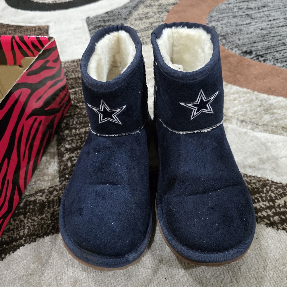 Girls Youth Navy Dallas Cowboys Rookie 2 Team Color Boots